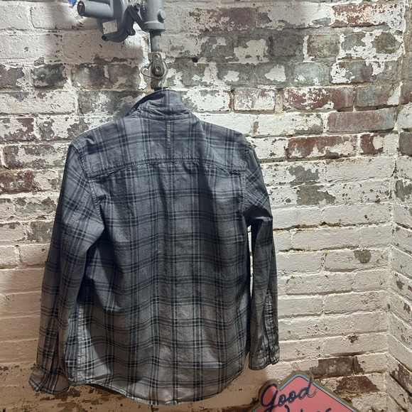 Mens Calvin Klein Jeans Ombré Gray and Black Check Button Down Shirt, size M - Picture 4 of 7